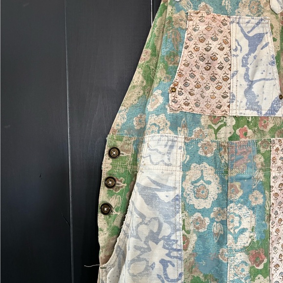 SOLD: Anthropologie Pilcro The Wanderer Overalls patchwork - Picture 7 of 8